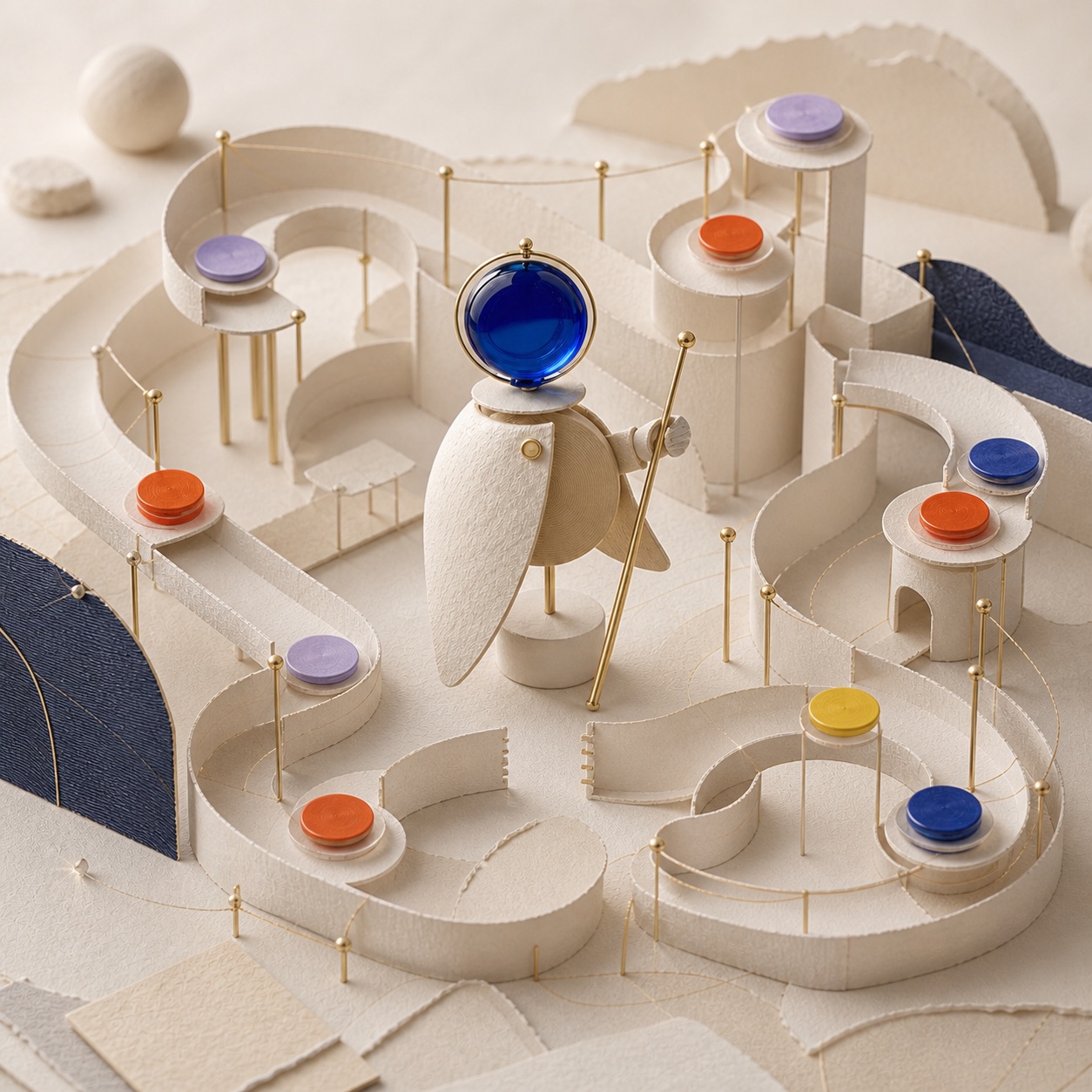 The Workflow Builder persona in a handmade paper system
